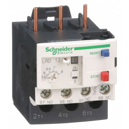 SCHNEIDER ELECTRIC Ovrload Rely, 5.50 to 8A, 3P, Class 10,690V LRD12