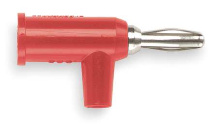 POMONA ELECTRONICS Banana Plug, Red, PK10 1825-2-G/10P