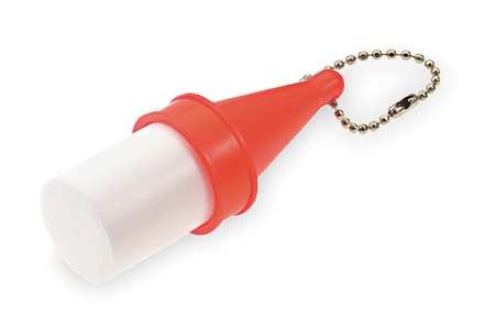 LUCKY LINE Key Buoy with Ball Chain, Red and White 9211