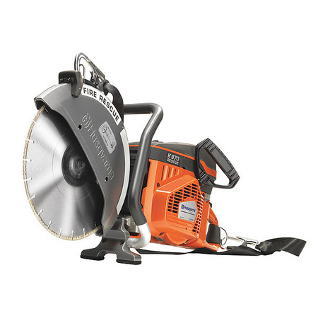 Husqvarna 14" Fire Rescue Saw, 5" Cut Depth, Wet/Dry, 6.5hp 2-Cycle K970Rescue