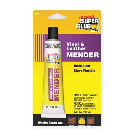 Super Glue Clear Vinyl And Leather Adhesive, 1 fl. oz. Tube T-VL48