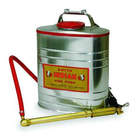 INDIAN 5 gal. Fire Pump with Smith Pump, Galvanized Steel Tank, 30" Hose Length 179014-1