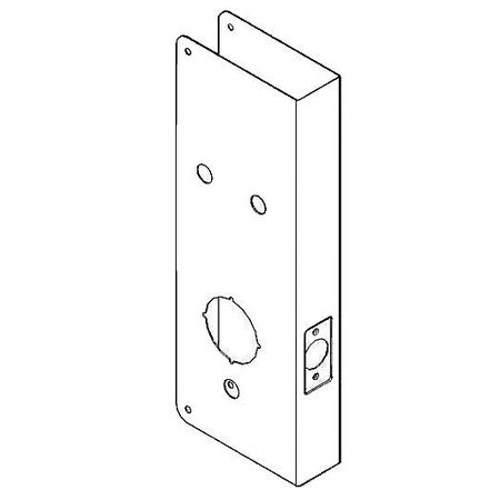 ZORO SELECT Door Reinforcer, Backset 2 3/4 In 3EJD1