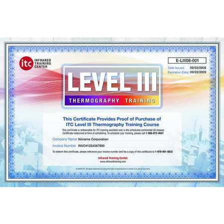 FLIR ITC Level III Certification Training ITC Level III