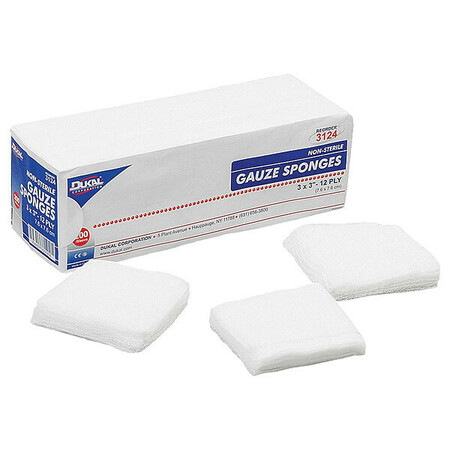 HONEYWELL Gauze Sponge, White, Gauze, Bulk, PK200 074133