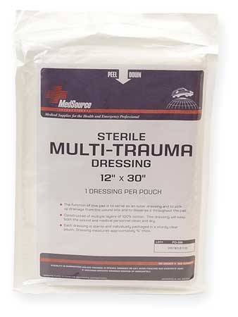 HONEYWELL Multi-Trauma Dressing, Sterile, White, Bulk 069564