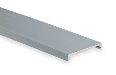 Panduit Wiring Duct Cover, Flush, PVC, 72 in L, 2-1/4 in W, Gray, Use With 2 in Wiring Duct C2LG6-F