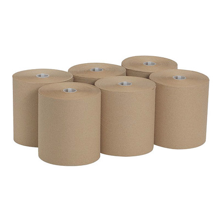Georgia-Pacific Cormatic Hardwound Paper Towels, 1 Ply, Continuous Roll Sheets, 700 ft, Brown, 6 PK 2910P