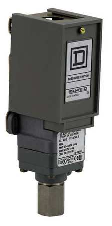 TELEMECANIQUE SENSORS Pressure Switch, (1) Port, 1/4-18 in FNPT, SPDT, 20 to 675 psi, Standard Action 9012GPG2