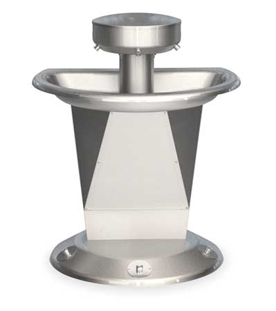 BRADLEY -, Semicircular, Shallow Bowl Wash Fountain S93-627