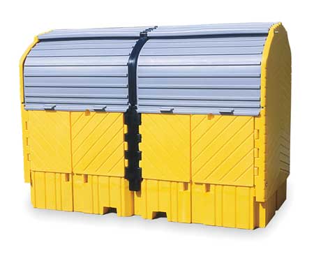 ULTRATECH Covered Twin IBC Containment Unit, 535 gal Spill Capacity, Polyethylene 1148