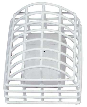 Safety Technology International Surface Mount White Coated Steel Motion Detector Guard 7" H STI-9621