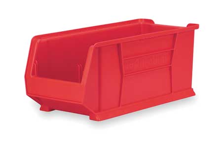 Akro-Mils 150 lb Storage Bin, Plastic, 11 in W, 10 in H, Red, 29 7/8 in L 30292RED