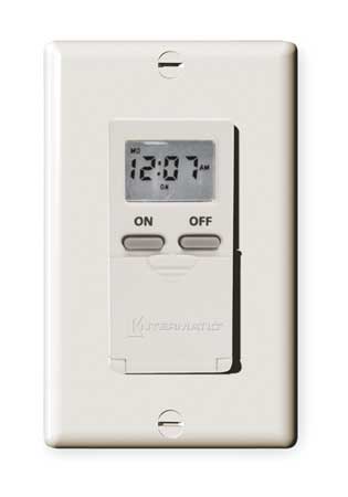 Intermatic Digital Timer, 7-Day, SPST, 120 V, Almond EI500LAC