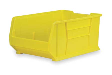 Akro-Mils 150 lb Storage Bin, Plastic, 16 1/2 in W, 11 in H, Yellow, 23 7/8 in L 30288YELLO