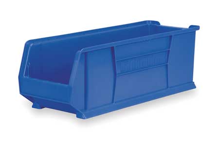 AKRO-MILS 150 lb Storage Bin, Plastic, 11 in W, 10 in H, 29 7/8 in L, Blue 30292BLUE