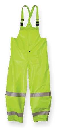 Nasco Arc Flash Rain Bib Overall, Lime Yellow, L 1501TFYL