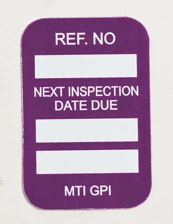 Brady Microtag(r) Inspected Insr, Wht/R, PK100 MIC-MTIUSA R