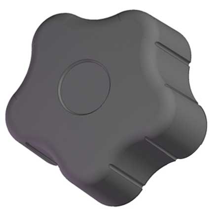 INNOVATIVE COMPONENTS Soft Touch Star Knob, 1/2-13 Thread Size, 2-3/8" Dia., Blind Tap GN8C----R7-BS21