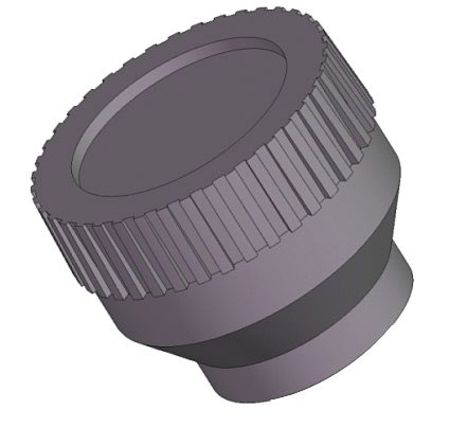 INNOVATIVE COMPONENTS Knurled Knob, 8-32 Thread Size, 5/8"L, Zinc Plated GN82----K2A--22