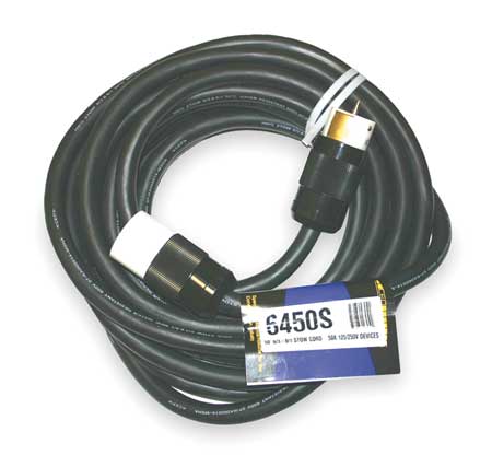 Southwire Temporary Power Cord, 50A, 125/250VAC, 6364 6450S