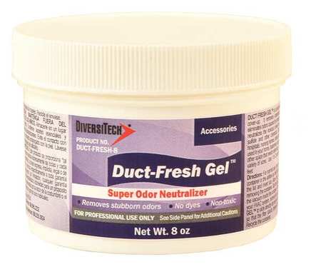 Diversitech Duct Odor Neutralizer, Gel, 8 oz., White DUCT-FRESH-8