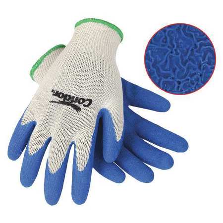 Condor Coated Gloves, L, Blue/Natural, PR 3HB75