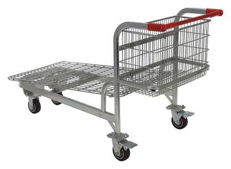 ZORO SELECT Wire-Sided Platform Truck, 59-1/4 In. L WIRE-L
