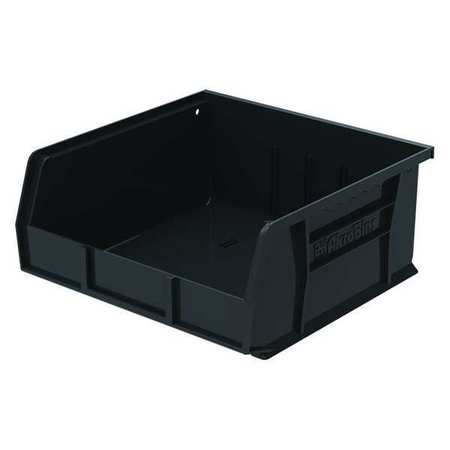 Akro-Mils 50 lb Hang & Stack Storage Bin, Plastic, 11 in W, 5 in H, 10 7/8 in L, Black 30235BLACK