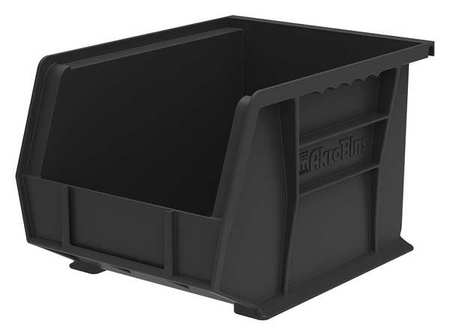 Akro-Mils 50 lb Hang & Stack Storage Bin, Plastic, 8 1/4 in W, 7 in H, 10 3/4 in L, Black 30239BLACK