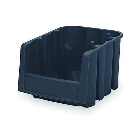 Akro-Mils 6 lb Hang & Stack Storage Bin, Plastic, 6 5/8 in W, 5 in H, Black, 8 7/8 in L 30796BLACK