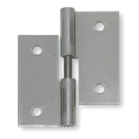 Zoro Select 2 1/2 in W x 2 1/2 in H Stainless steel Lift-Off Hinge 3HUH4