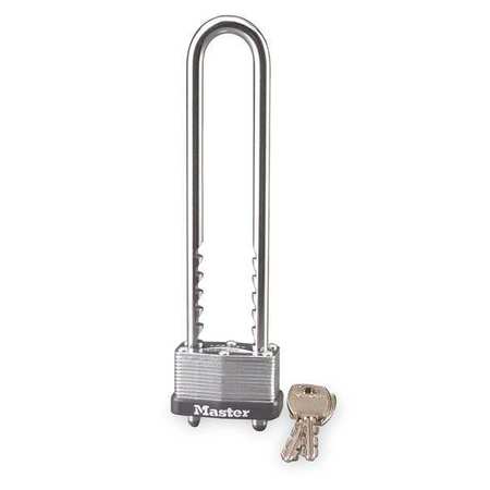 Master Lock Padlock, Keyed Alike, Adjustable Shackle, Rectangular Steel Body, Steel Shackle, 13/16 in W 517KAD