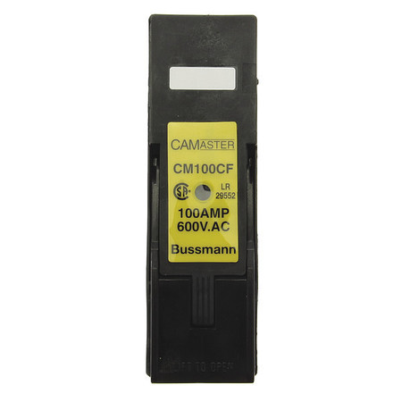 EATON BUSSMANN Fuse Holder, 100A Amp Range, 690V AC/DC Volt Rating, 1 Poles, Screw, British and IEC Fuse Type CM100CF