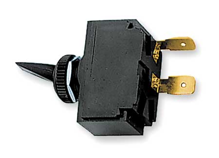 HUBBELL WIRING DEVICE-KELLEMS Marine Toggle Switch, SPST, 2 Connections, On/Off/On, 15A @ 12VDC M11MSP