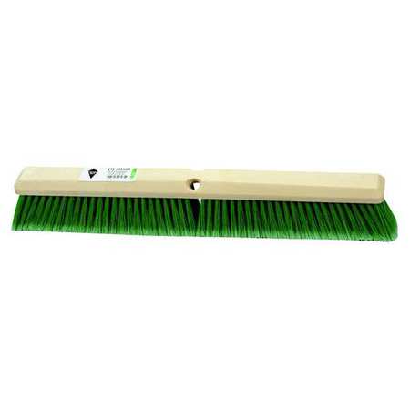 Tough Guy 24 in Sweep Face Broom Head, Soft, Green 3H388