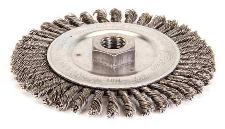 Weiler Twist Wire Wheel Wire Brush, Threaded Arbor 96054