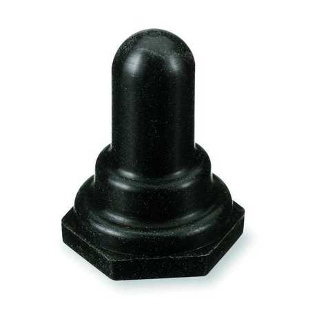 HUBBELL WIRING DEVICE-KELLEMS Toggle Switch Boot, Rubber, Black, For Use With Non-Illuminated Toggle Switches MSB1