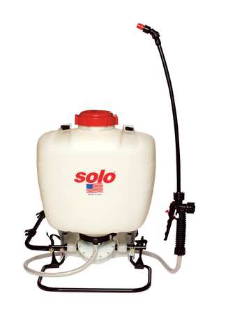 Solo 4 gal. Backpack Sprayer, Polyethylene Tank, Cone, Fan, Jet Spray Pattern, 48" Hose Length 475-B