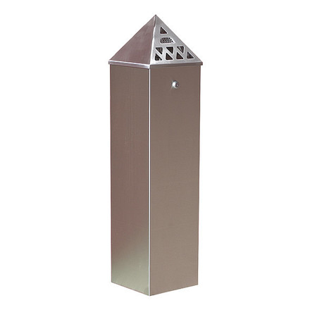 SMOKERS OASIS Cigarette Receptacle, 1-3/4 gal., Silver TBH01