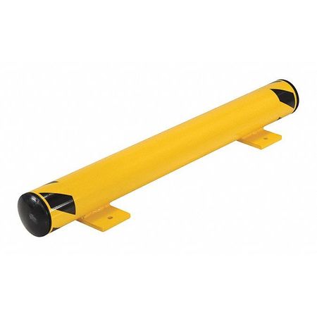 ZORO SELECT Floor Stop Bollard, 4-1/2", Yellow FSBOL-42