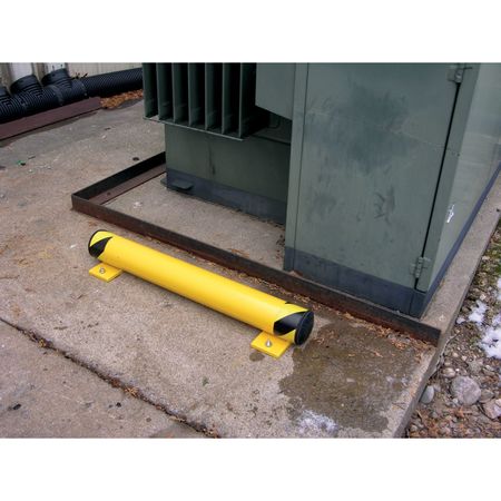 Zoro Select Floor Stop Bollard, 4-1/2", Yellow FSBOL-36