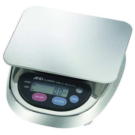 A&D WEIGHING Digital Compact Bench Scale 3000g Capacity HL-3000WPN
