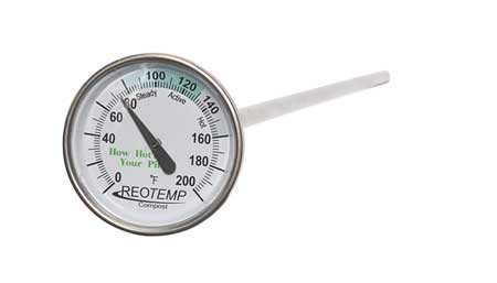 Reotemp Bimetal Thermom, 2 In Dial, 0 to 200F FG20P