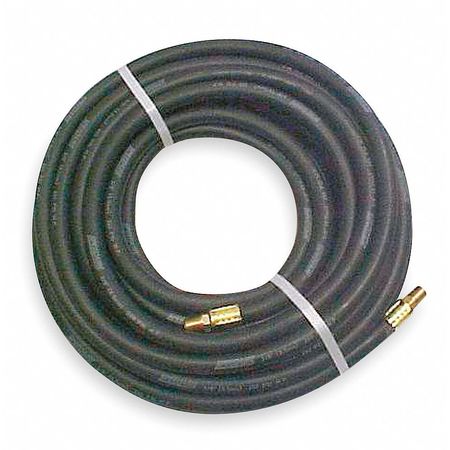 CONTINENTAL 3/8" x 100 ft EPDM Coupled Air Hose 200 psi Black 411F12