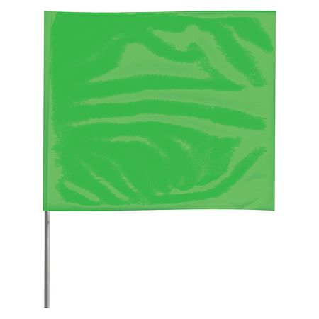 ZORO SELECT Marking Flag, Fluor Green, Vinyl, PK100 2330GG-200