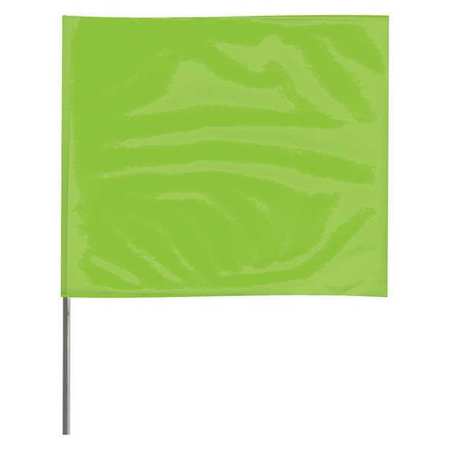 Zoro Select Marking Flag, Fluor Lime, Vinyl, PK100 2318LG-200