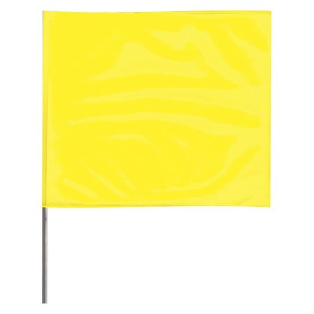Zoro Select Marking Flag, Fluor Yellow, Vinyl, PK100 2315YG-200