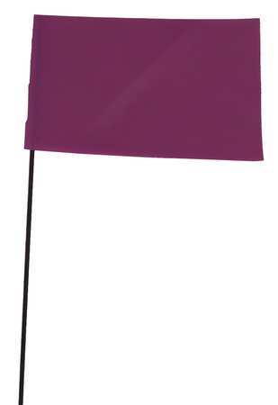 Zoro Select Marking Flag, Purple, Blank, Vinyl, PK100 3JVU2