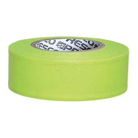 Zoro Select Texas Flagging Tape, Lime Glo, 150 ft TXLG-200
